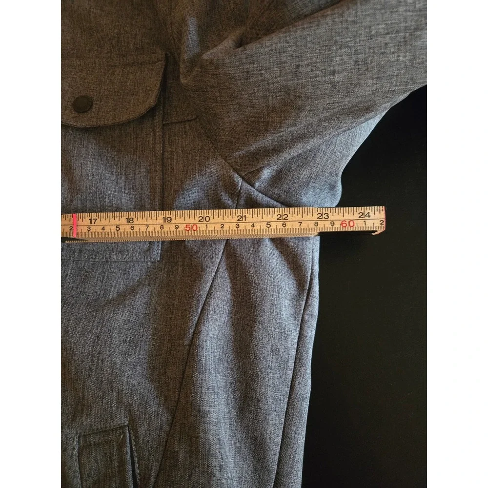 Levis Mens‎ Medium Gray Hooded Softshell Jacket Sherpa Lined Full Zip Coat